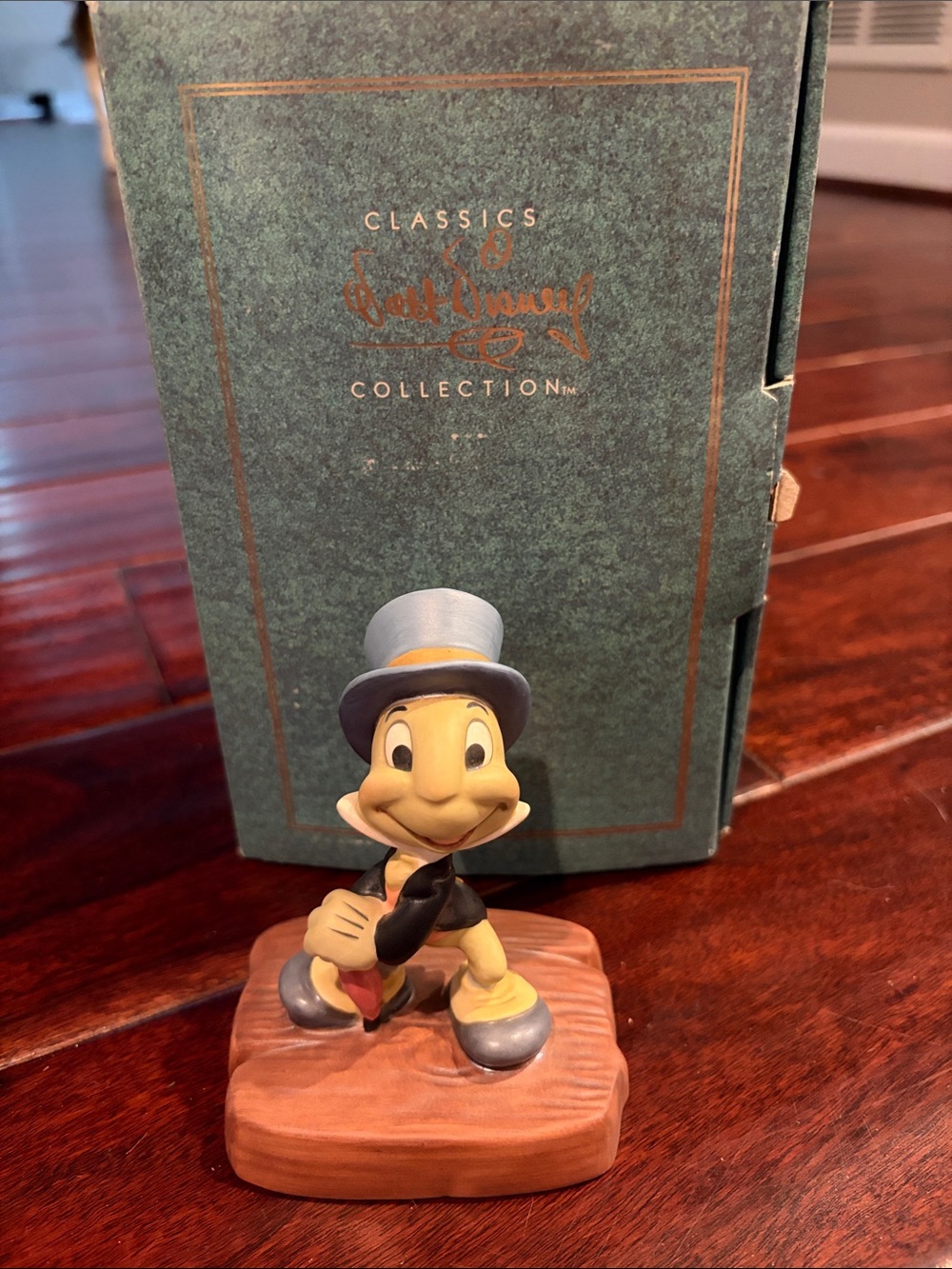 Disney Jiminy Cricket Figurine in Green, Yellow, Blue, Tan and Black